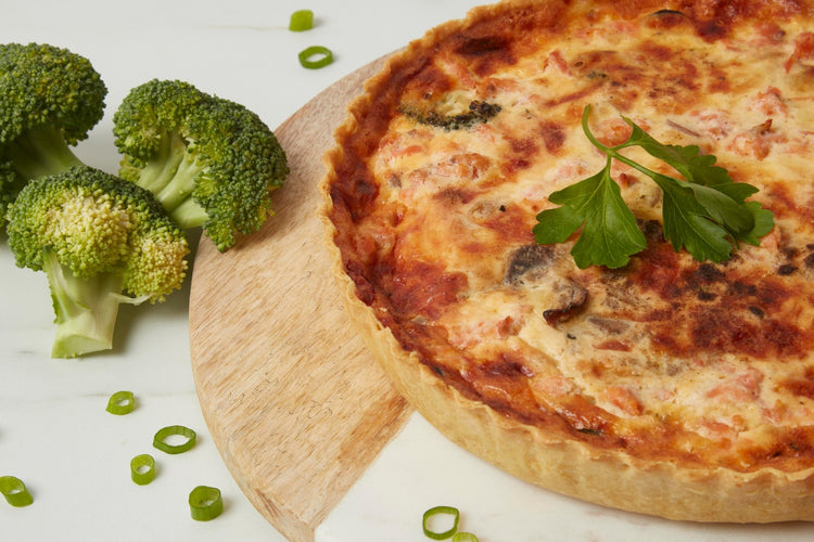 Smoked Salmon and Broccoli Quiche
