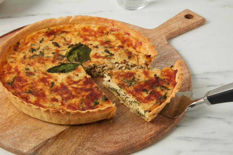 Salt Fish and Spinach Quiche